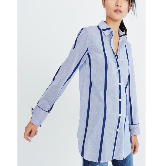 Madewell | Striped Button Down Top - Picture 4 of 15